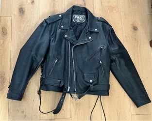 Vintage Leather Motorcycle Jacket size L
