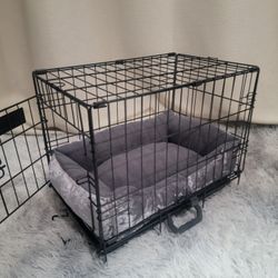 New In Box Small Dog Crate & Tray, Foldable Portable 18"x12"x14" Dog Cage Pet Carrier 