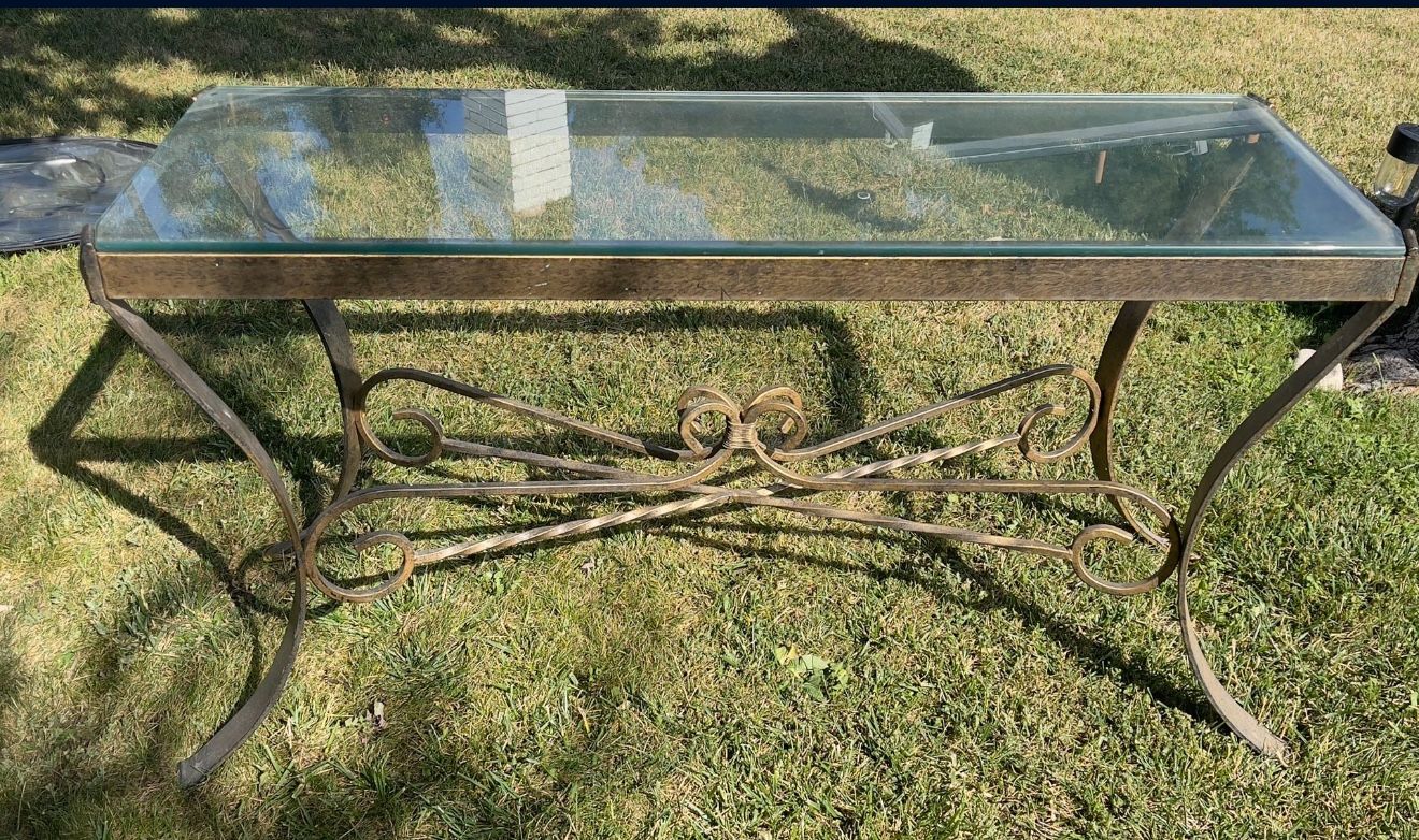 Glass Console Table Oversized