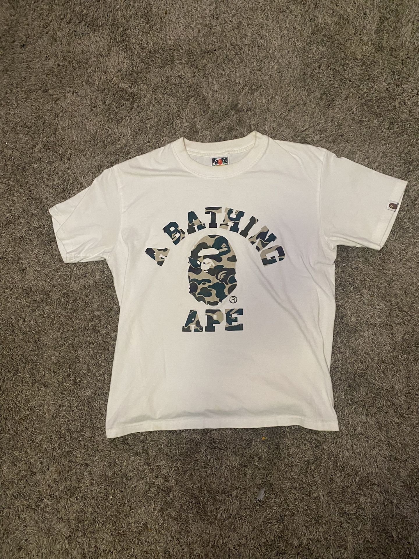 2nd Bape Camo White Tee Size Medium 