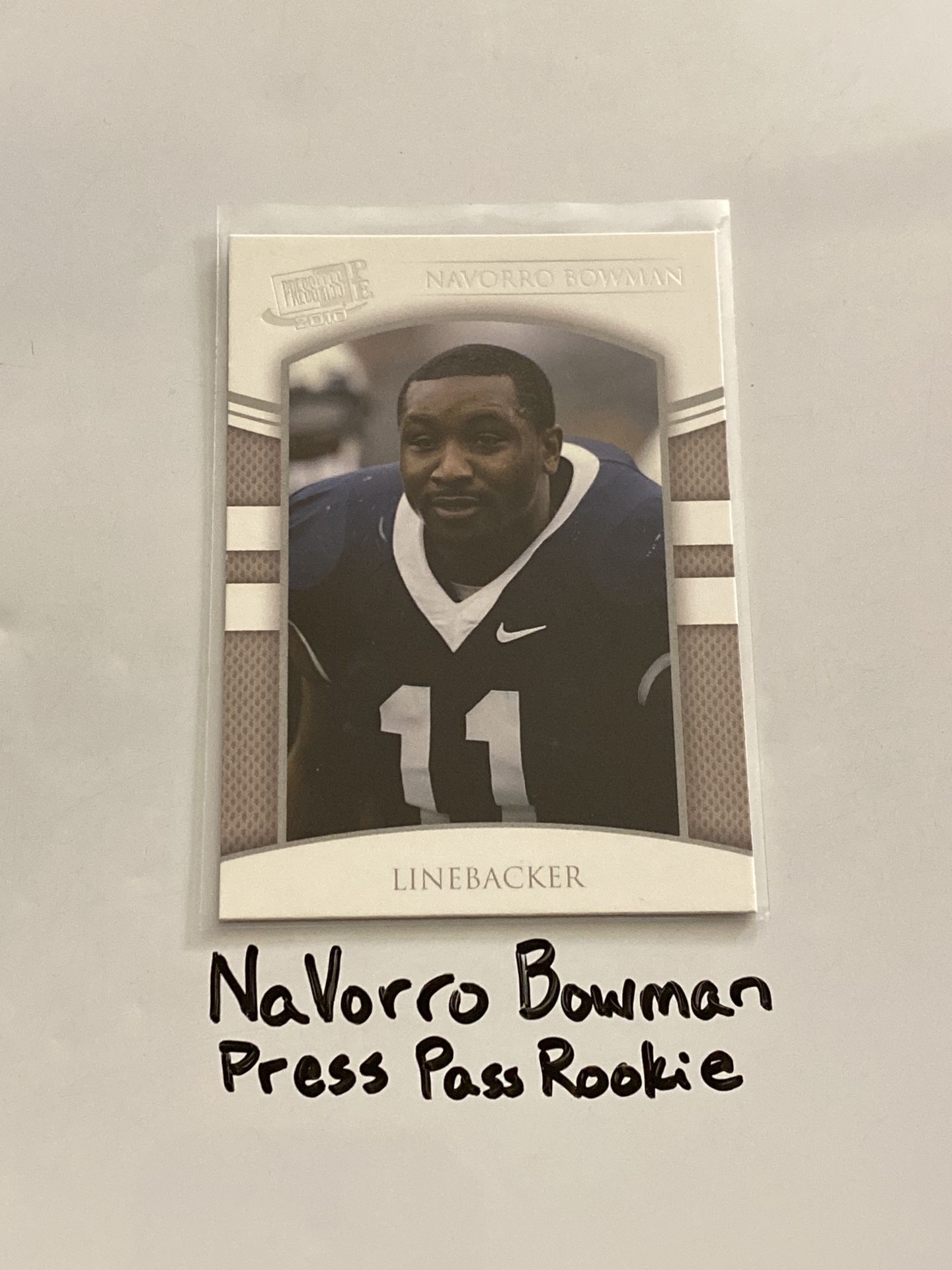 NaVorro Bowman San Francisco 49ers All-Pro LB Press Pass PE Rookie Card. 