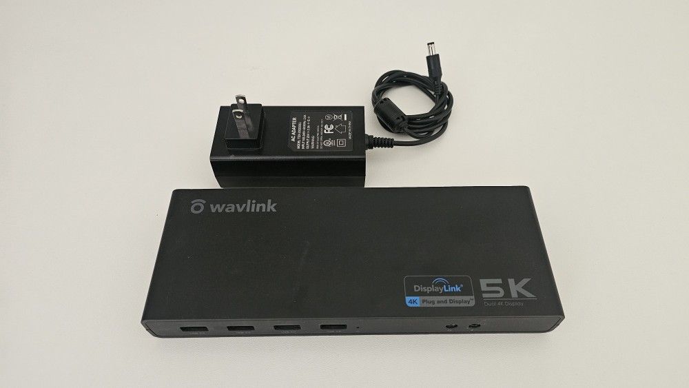 Wavlink WL-UG69DK1 USB-C 5K Dual 4K Display Docking Station w/ Power Supply