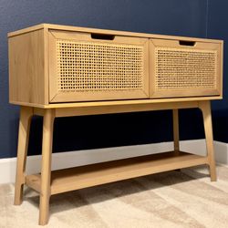 Wood Entryway Console Table with Drawers – Hearth & Hand Magnolia