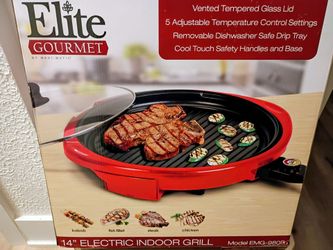 BNIB Elite Gourmet 14" Electric Indoor Grill