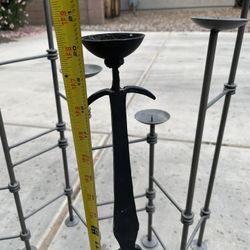 Metal Candle Holder Set – Tall Multi-Tier, Iron Stand & Wall Sconces 