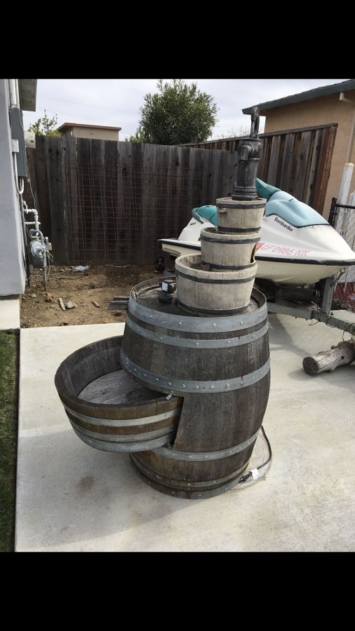 Hand Made Wine Barrel Water Fountain For In Hayward Ca Offerup Hand Made Wine Barrel Water Fountain