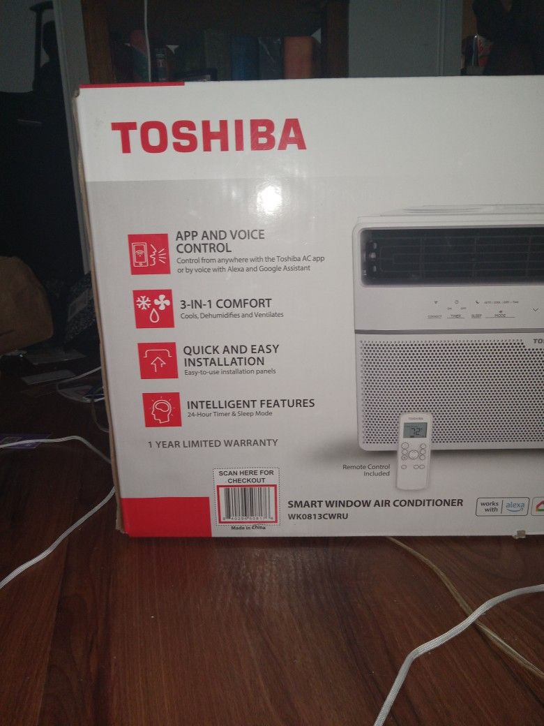 🆕 Toshiba 8,000 BTU Smart WiFi Window Air Conditioner