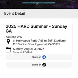 I NEED 2 SUNDAY GA TICKETS 