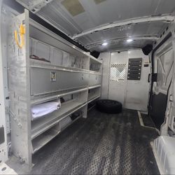 Cargo Van Rack w/ Shelves & 2 Locking Drawers + Work Bench