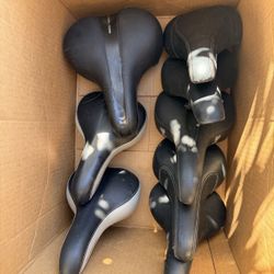 Bicycle Black Steel Handle Bars, Seat Posts, And Seats