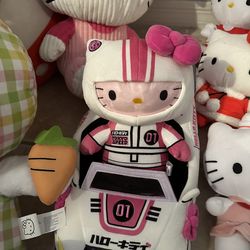 GETTING RID OF COLLECTION hello kitty race car plush new with tags