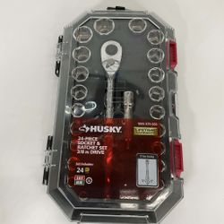 Husky 24-Piece Socket & Ratchet Set 3/8" Drive 