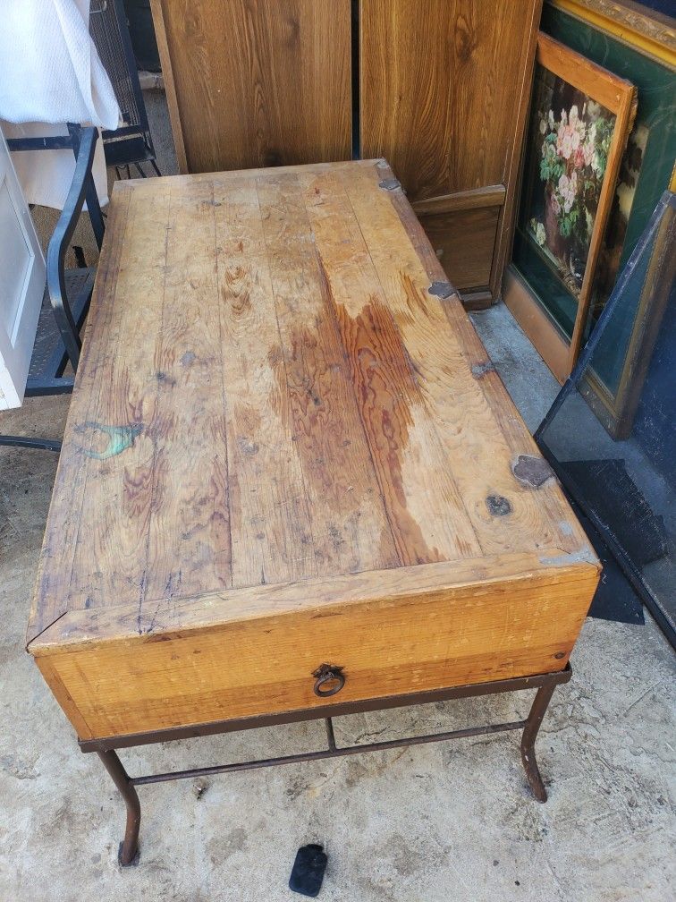 Antique Table With Drawers