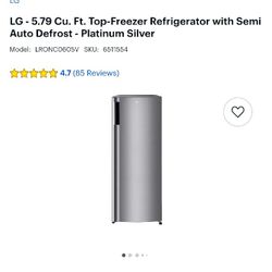 LG 5.79 CU FRIDGE BRAND NEW IN BOX