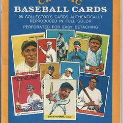 CLASSIC BASEBALL CARDS  (1977) Bert Randolph Sugar (Dover Publications)