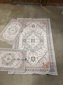 Washable Area Rug Set of 3