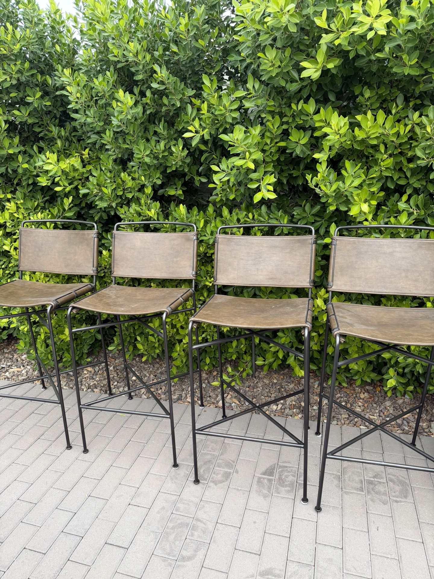 Four Hands Bar height Stools (x4)