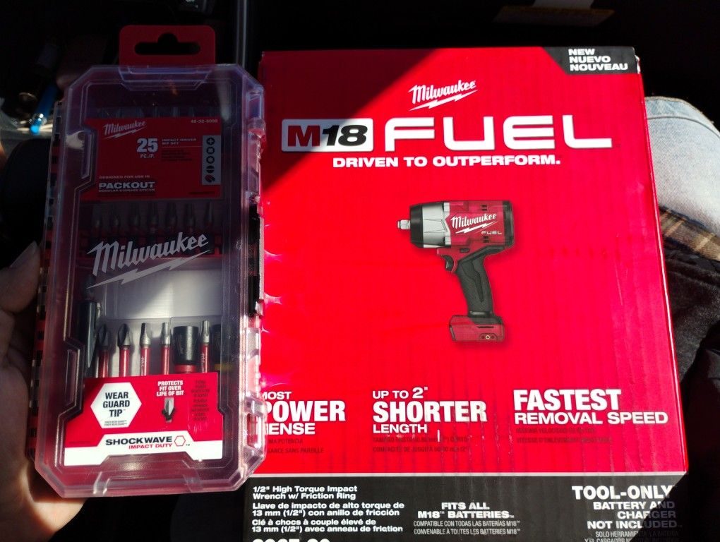 M18 High Torque Impact Wrench And Shockwave Bits