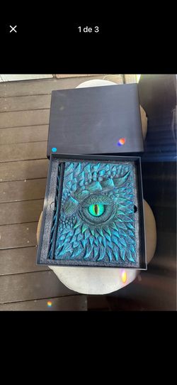 AILEADING Dragon Notebook 3D Dragon Eye Embossed Journal, Resin Engraving Writing Notebook, Retro Diary,Handmade Daily Notepad Antique Travel Diary Gi