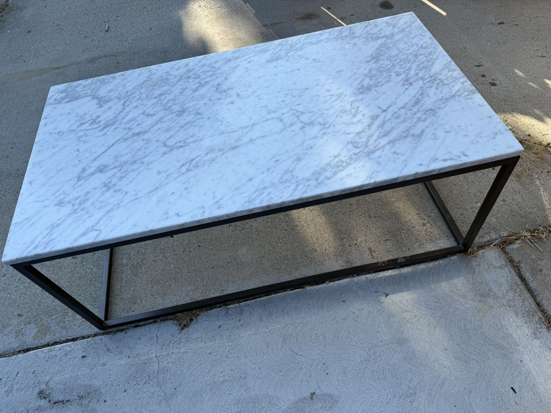 West Elm Marble Coffee Table $150