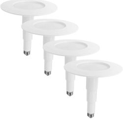 Jolux 5/6 Inch LED Adjustable Retrofit Downlight, 12W=60W, 5000K Daylight, 800 Lumens, Dimmable Can Lights, ETL, Damp Rated Recessed Lighting, Simple 