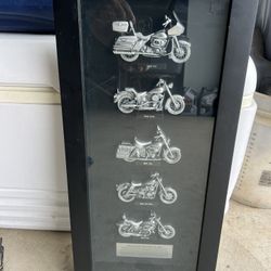 HARLEY DAVIDSON DEALERSHIP WALL PLAQUE HARLEY DAVIDSON MOTORCYCLES IN THE 1980'S 