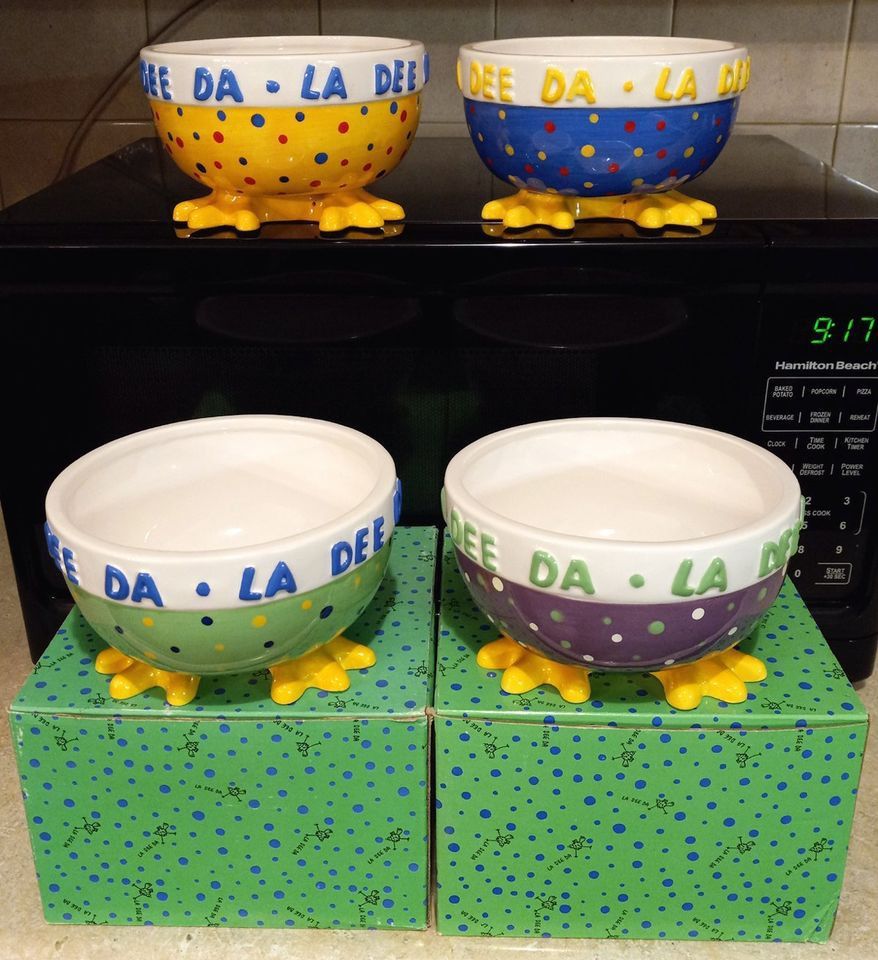 Silvestri La Dee Da Ceramic Bowls with Bird Feet