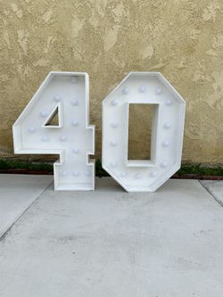 Marquee Numbers/balloon Gardland