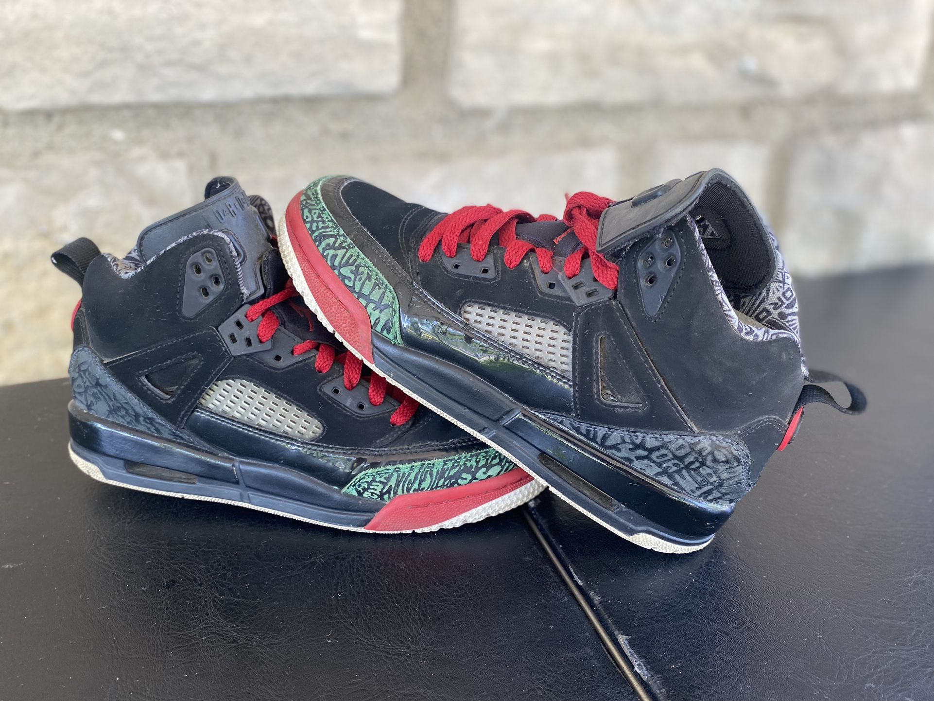 Nike Air Jordan Spizike Black Varsity Red Classic Green ( pick up only) Size 6.5y