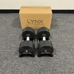 ( BRAND NEW IN BOX ) Pair Of 50lb Adjustable Dumbbells - Click On My Profile For More Gym Equipment 