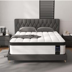 🔥New! 14" Queen LETMOON Memory Foam Hybrid Mattress 