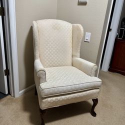 Classic Wingback Accent Chair - Used, but Sturdy