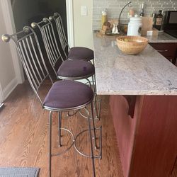 3 Elegant Bar Stools 29”