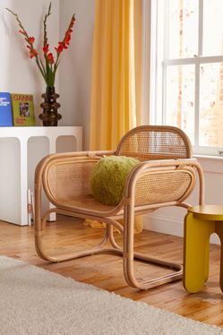 Rattan Boho Tan Neutral Chair
