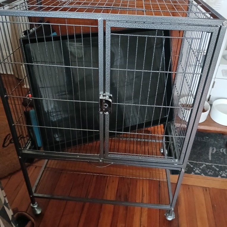 Pet cage on wheels $40. b/o