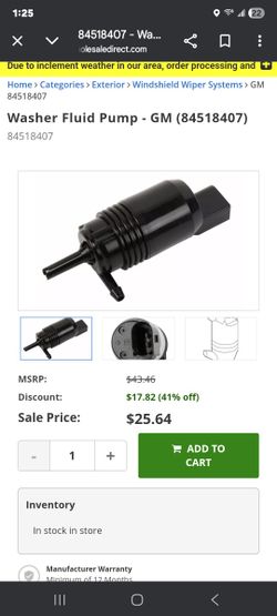 Windshield Washer Pump 