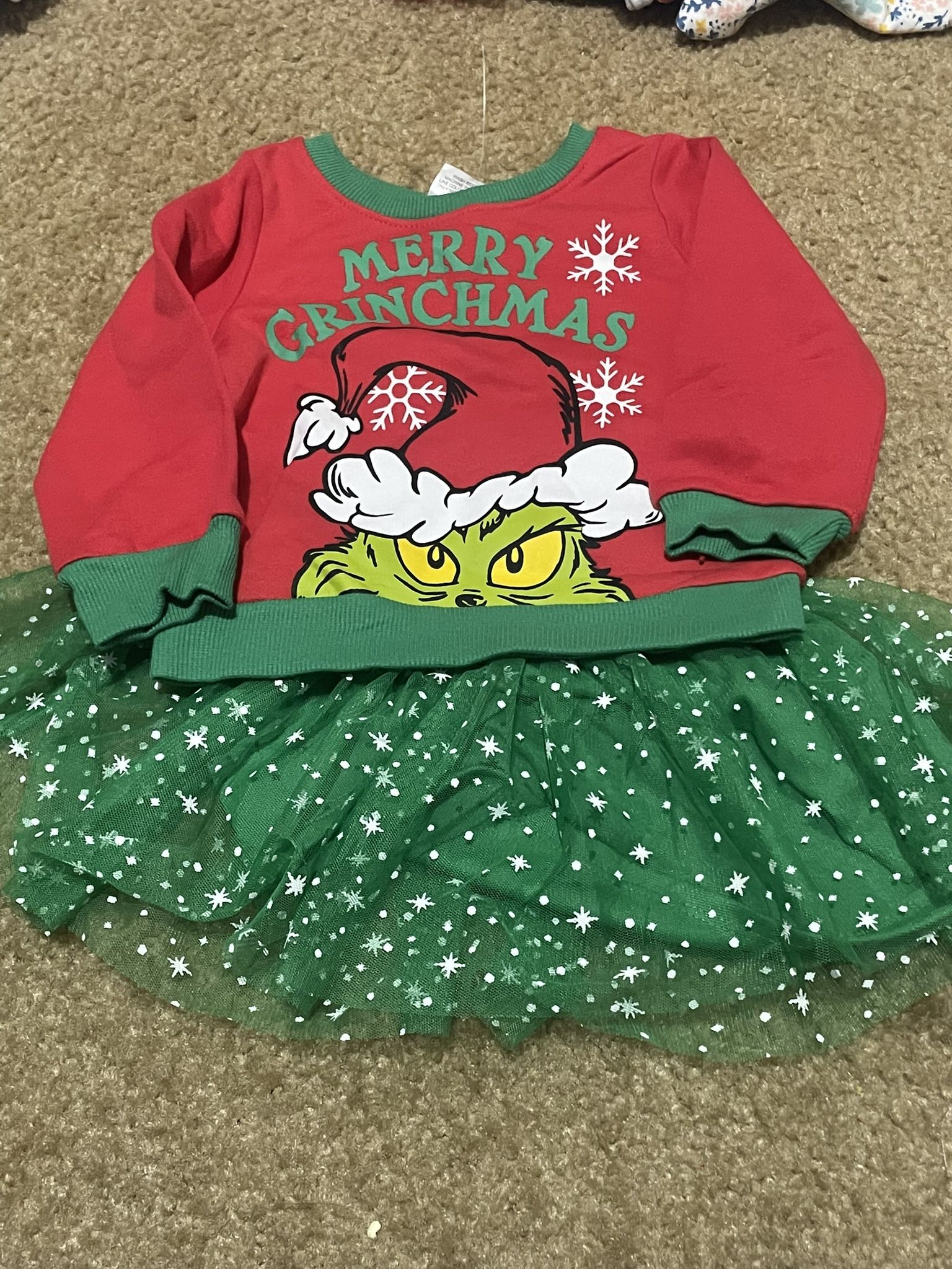 Merry Grinchmas 12 Months Girls NWT Sweater And Tutu!