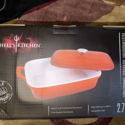Hells Kitchen 2.7qt Stoneware Casserole Dish