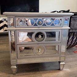 Mirrored Nightstand 
