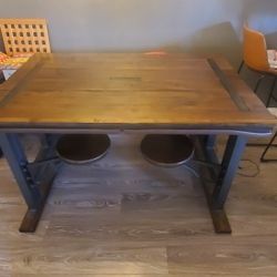 Dining Room Table with Swivel Barstool Chairs