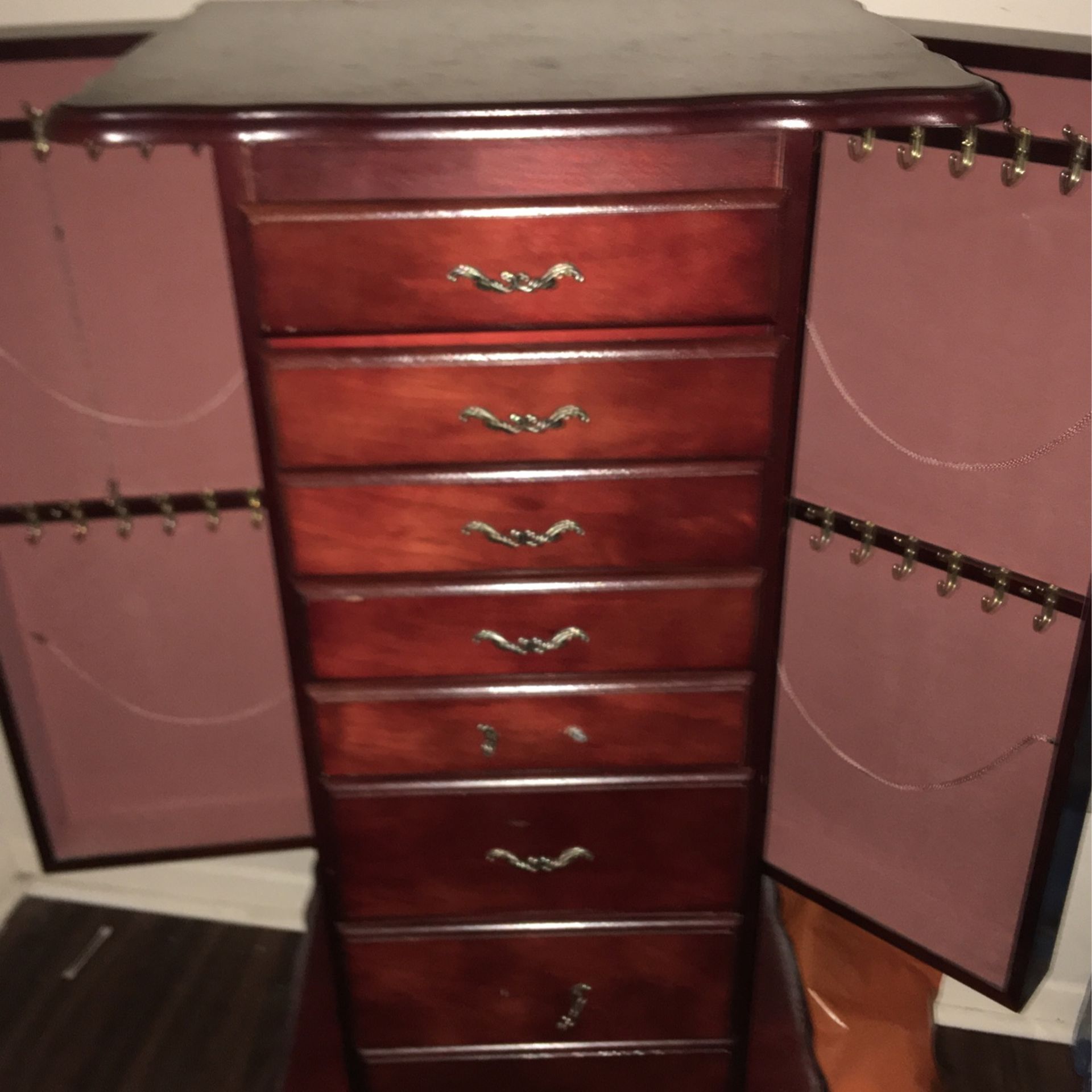 Cherry Wood Cabinet/Jewelry & Trinket Box