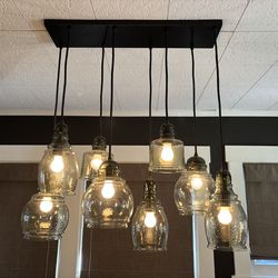 Potterybarn  hanging glass chandelier