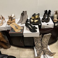 Size 9 Women’s Heels/ Wedges Lot of 9 Pairs Bebe, Aldo, Steve Madden 