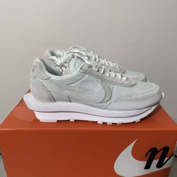 Size 8.5 - Nike sacai x LDWaffle White Nylon