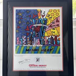 Miami Heat Romero Britto Signed Lithograph