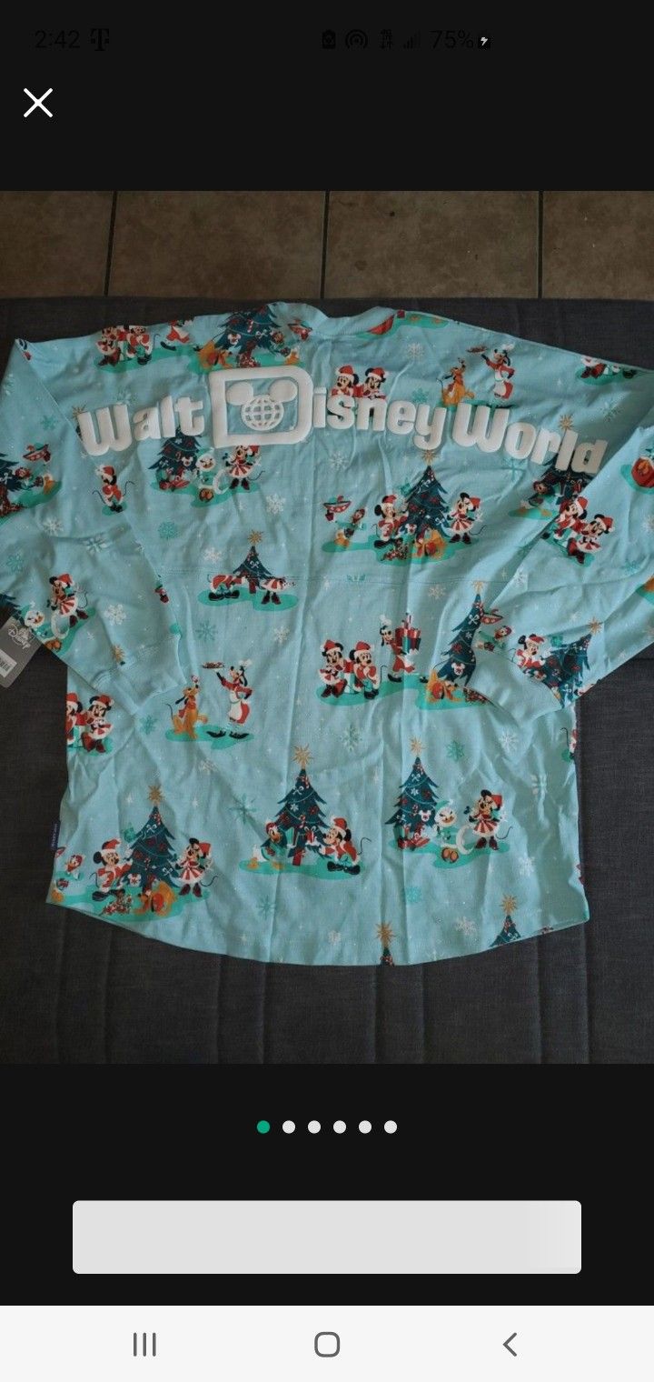 BRAND NEW WALT DISNEY WORLD JERSEY SWEATER...
