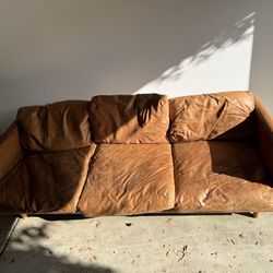 Nirvana 81" Leather Sofa - Dakota Tan