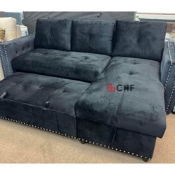 Sectional Sofa With Storage Chaise And Pull Out Sofa Bed