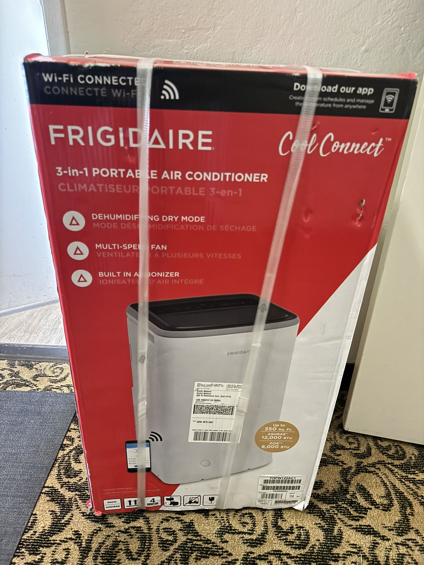 Frigidaire Portable Air Conditioner 12,000 BTUs, Brand New In Box