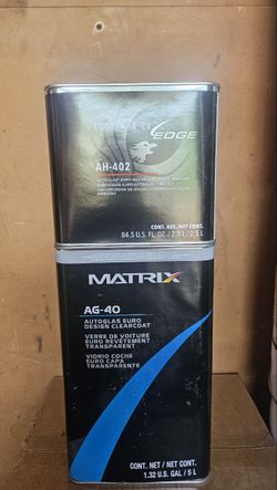 Matrix Edge AG-40 Autoglas Euro Design Clearcoat 5L & AH-402 Medium Hardener 2.5